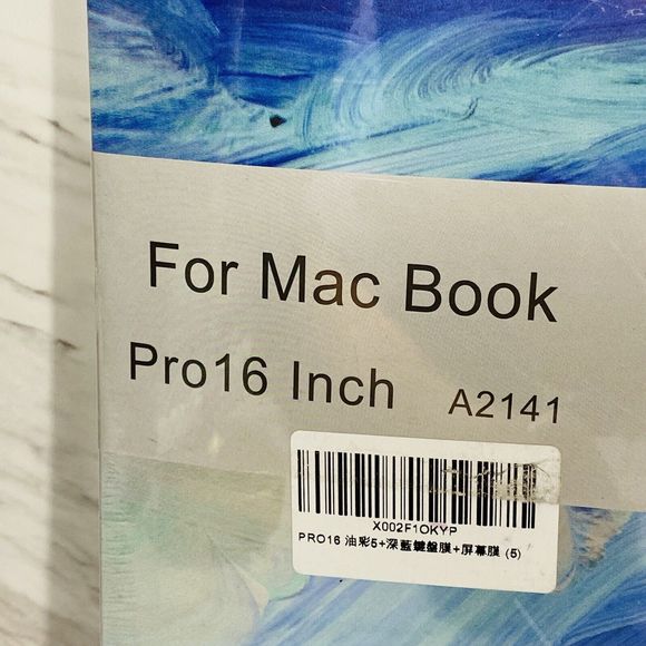 MacBook Pro 16” Hardshell Case Blue MarbleW/matching Keyboard Cover A2141 New - Picture 3 of 4